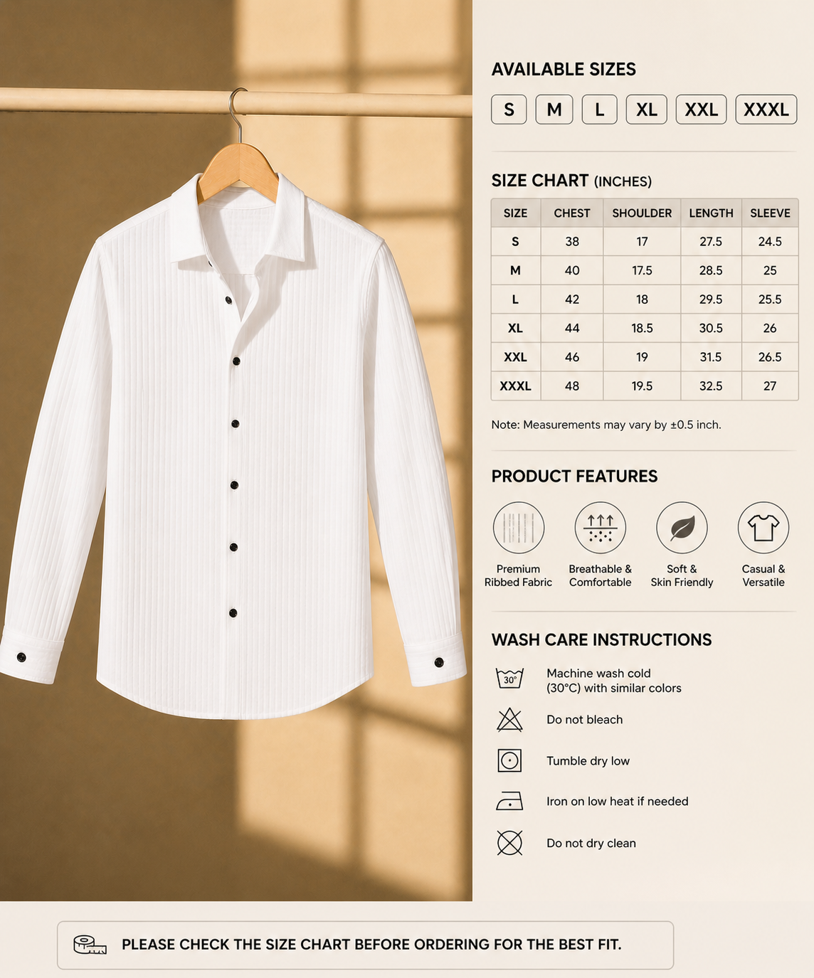 Premium Textured Button-Up Casual Shirt