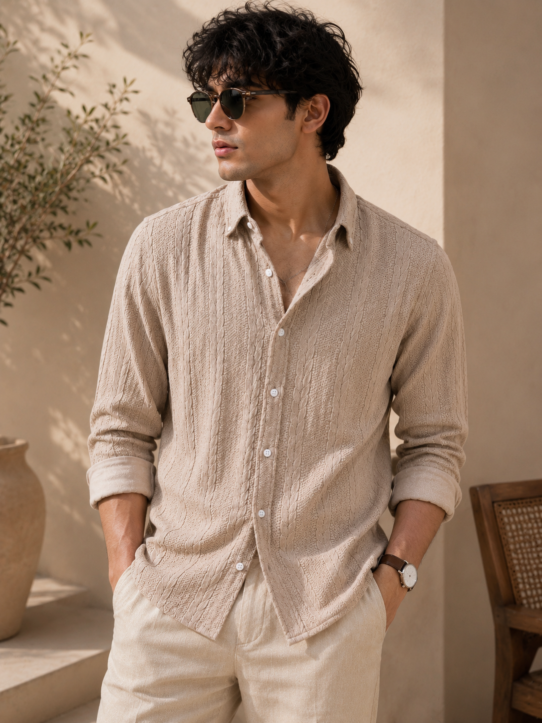 Men’s Premium Textured Casual Shirt