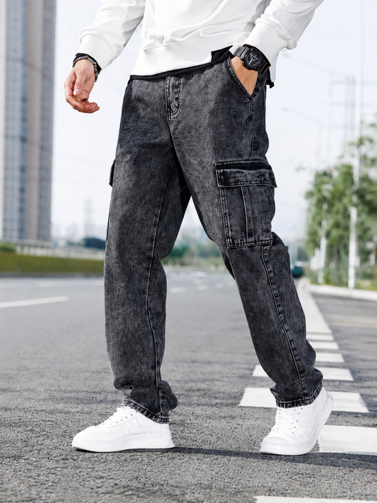 Men’s Streetwear Cargo Denim Jeans
