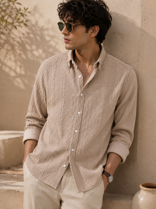 Men’s Premium Textured Casual Shirt