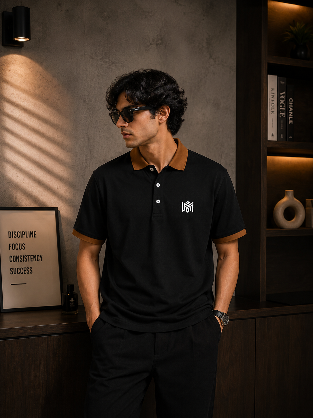 Premium Contrast Collar Polo T-Shirt