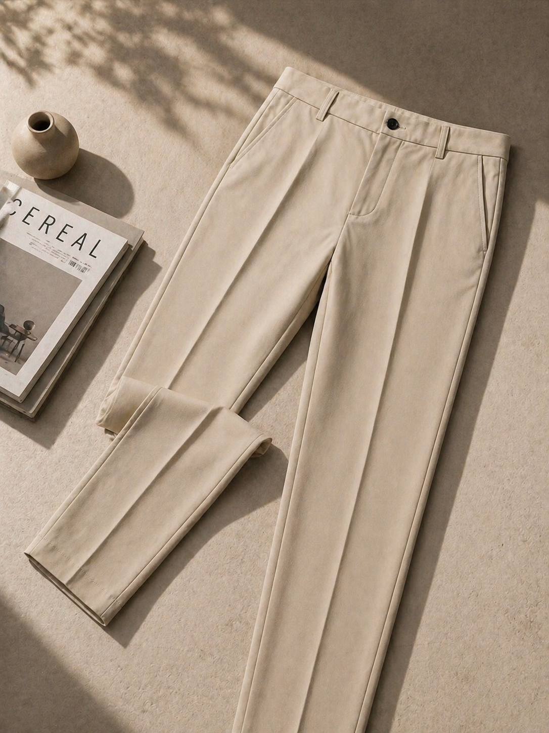 Premium Beige Formal Trousers